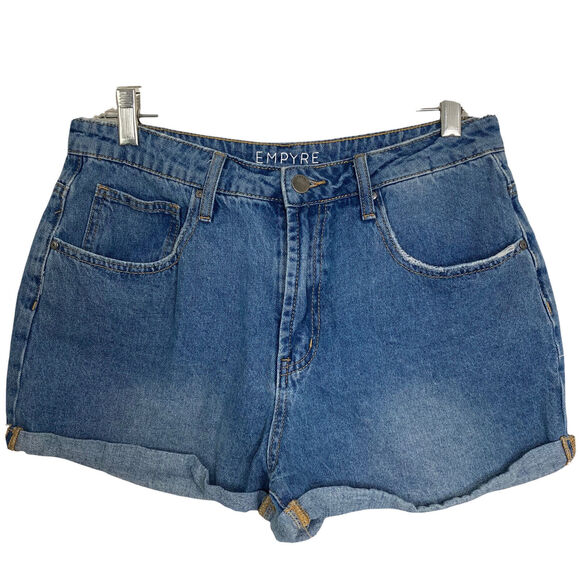 Empyre Shorts Melanie Womens Juniors 9 Denim Medium Wash - Picture 6 of 9